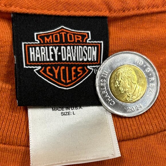 Harley Kitty Hawk NC Sz L Pocket T Shirt - Picture 4 of 9